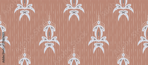 African Ikat paisley embroidery. Batik Textile ikat design seamless pattern digital vector design for Print saree Kurti Borneo Fabric border brush stylish photo