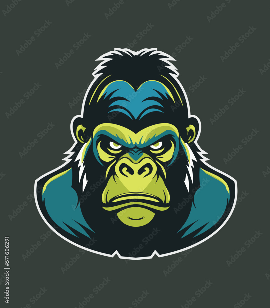 Obraz premium Gorilla head mascot logo