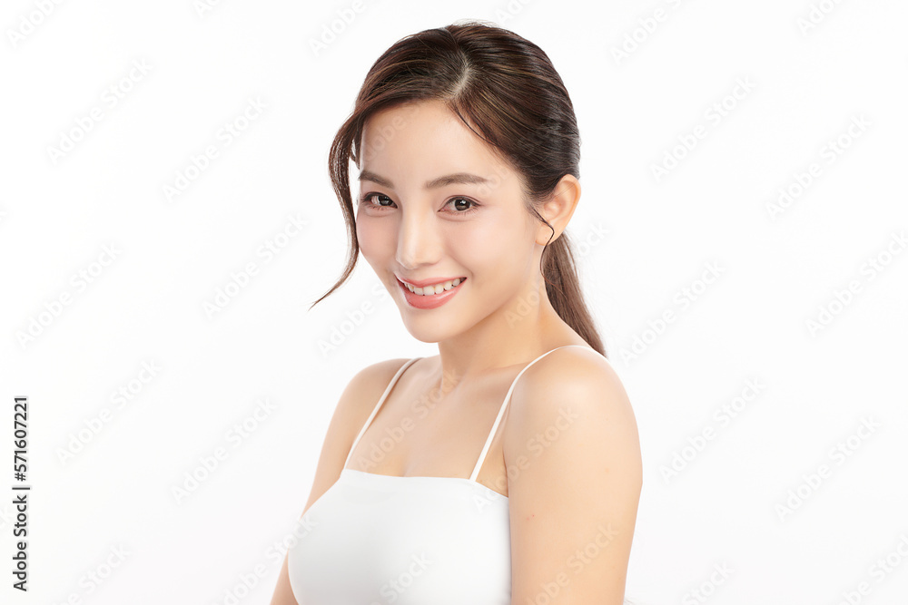 Beautiful young asian woman with clean fresh skin on white background, Face care, Facial treatment, Cosmetology, beauty and spa, Asian women portrait. Beautiful young asian woman with clean fresh skin on white background, Face care, Facial treatment, Cosmetology, beauty and spa, Asian women portrait.