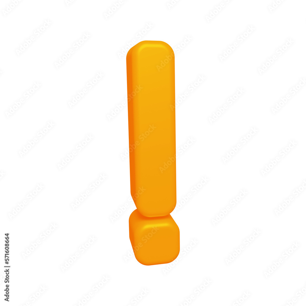 Orange exclamation mark symbol or icon design in 3d rendering
Orange exclamation mark symbol or icon design in 3d rendering