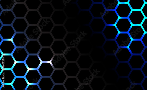 Hexagonal abstract technology background vector illustration si fi