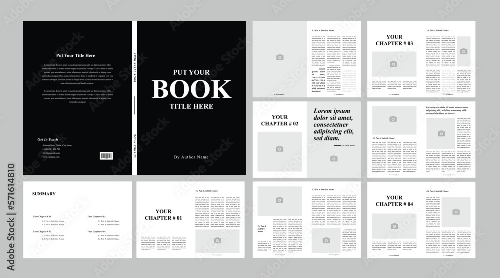 Book Layout with Black and White Book Layout with Black and White