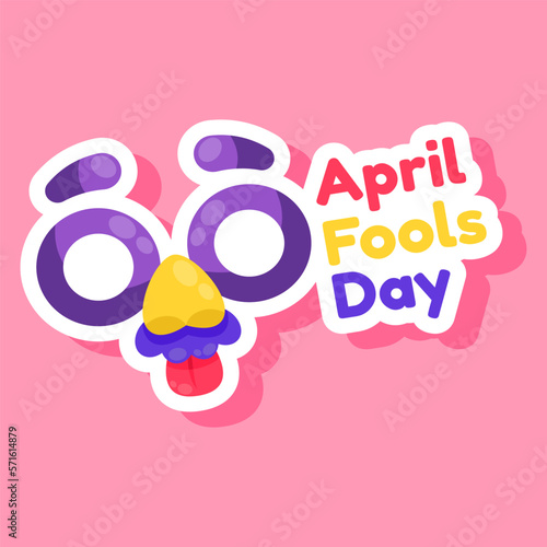  The Aprill Fools Day Sticker Illustration