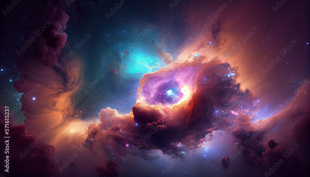 Exploring the Depths of Space: Interstellar Clouds and Starry Nebulas. Generative AI Exploring the Depths of Space: Interstellar Clouds and Starry Nebulas. Generative AI