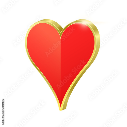 Royal straight flush playing cards poker heart red. of gambling games, casino tabletop or board games. For design website online casino gambling to advertising. File PNG 3D realistic.