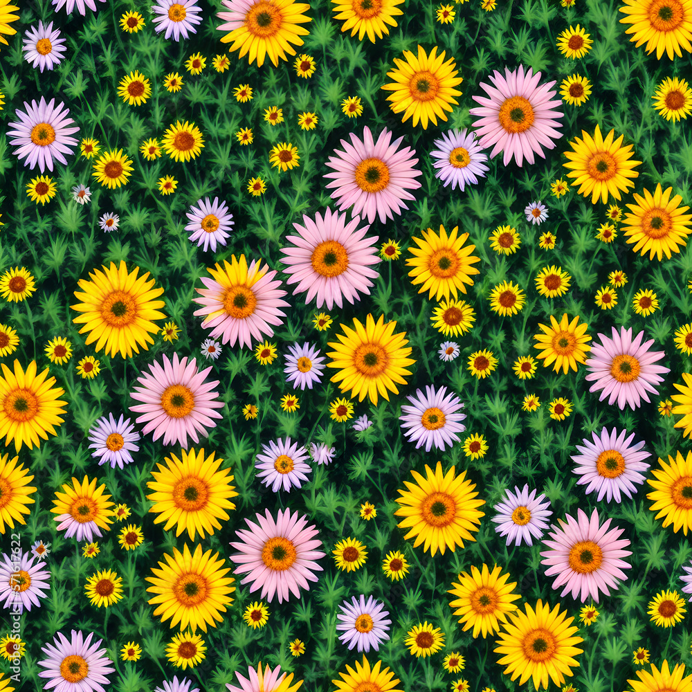 Meadow, grass with flowers - SEAMLESS Texture Meadow, grass with flowers - SEAMLESS Texture