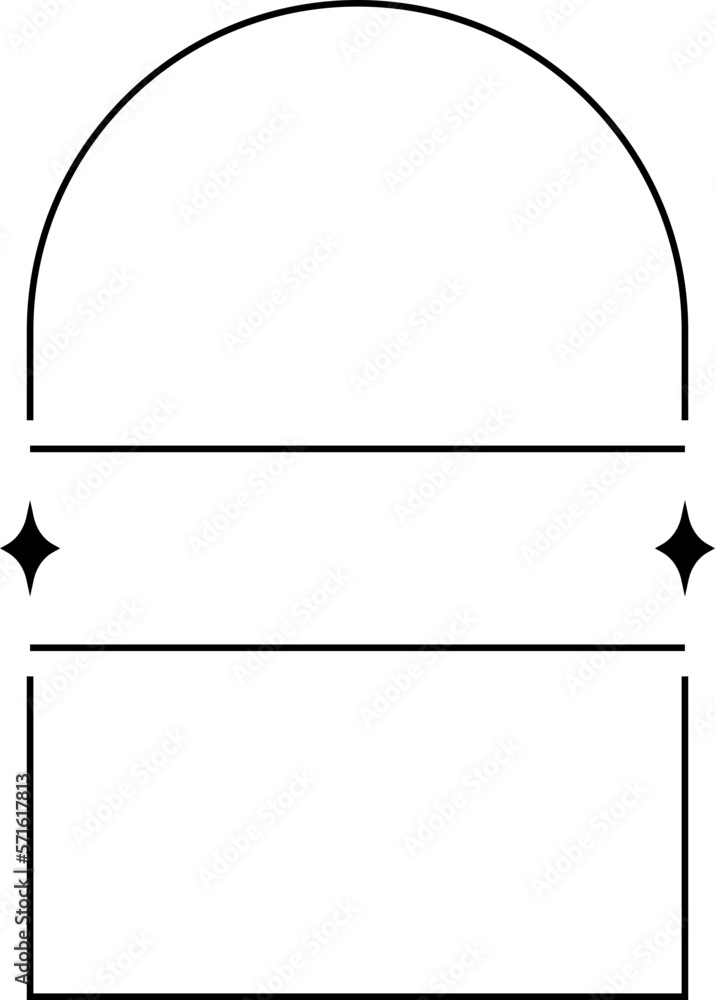 Minimalistic linear arches frame
