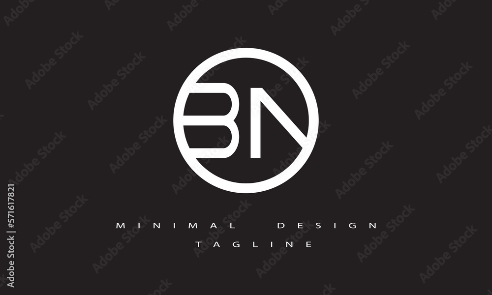BN Logo Design Vector Art Illustration BN Logo Design Vector Art Illustration