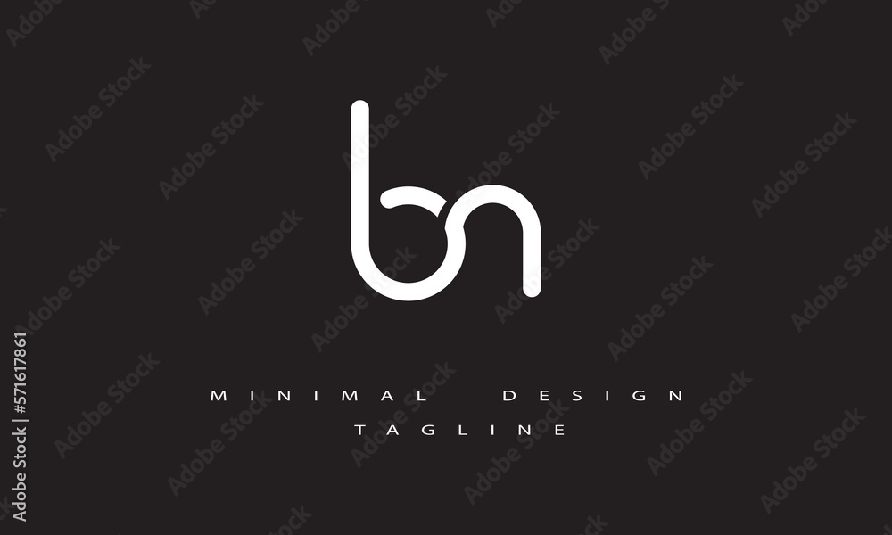 Fototapeta premium BN Logo Design Vector Art Illustration
