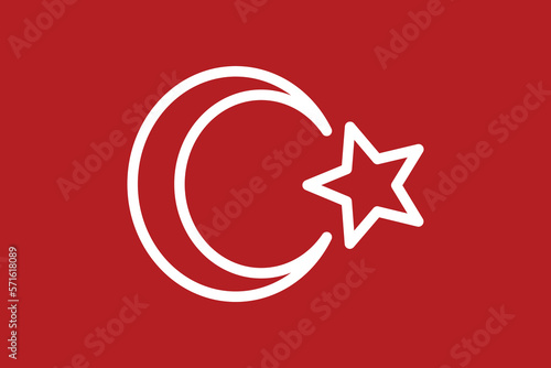 Turkey flag illustration. Turkey flag background illustration vector