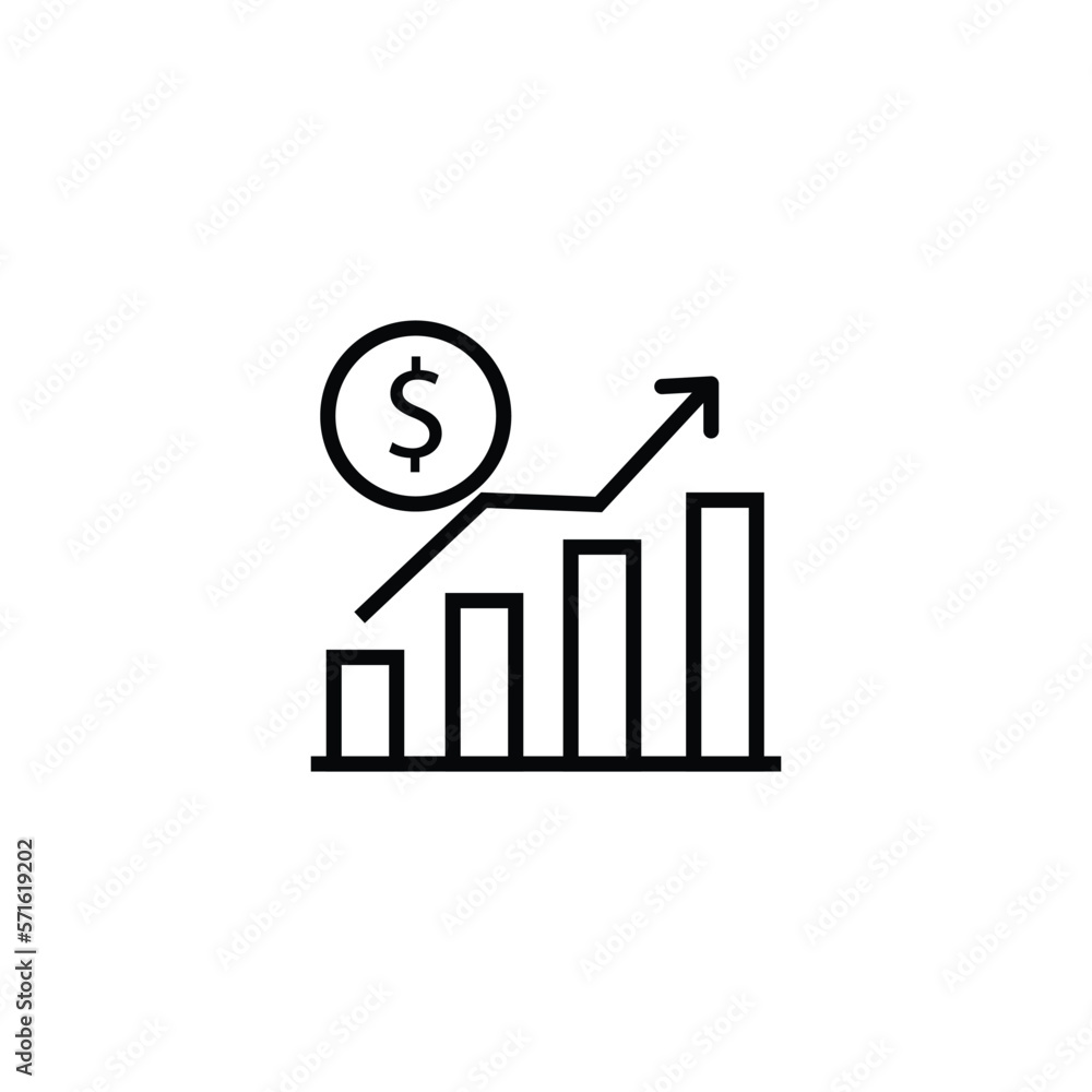 Growth rate icon vector Growth rate icon vector