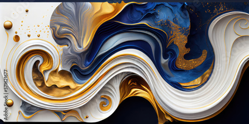 3d wallpaper for the wall decor. resin geode and abstract art, and functional art, like watercolor geode painting. golden, blue, and white marble background