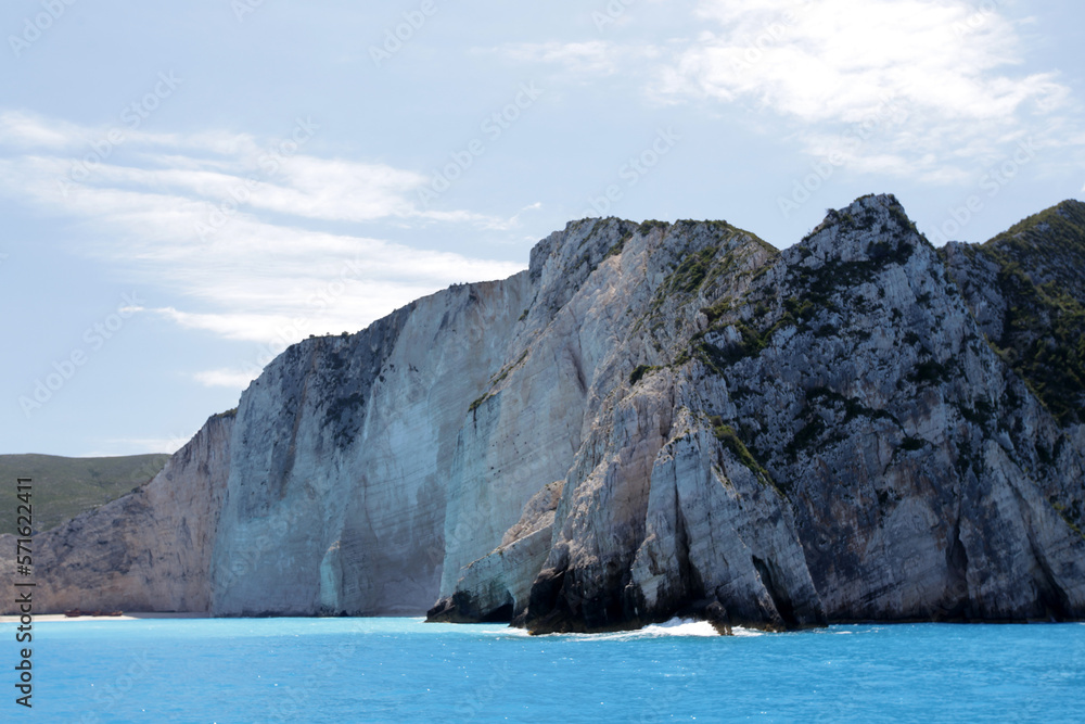 Blue caves on Zakynthos island. Summer day.