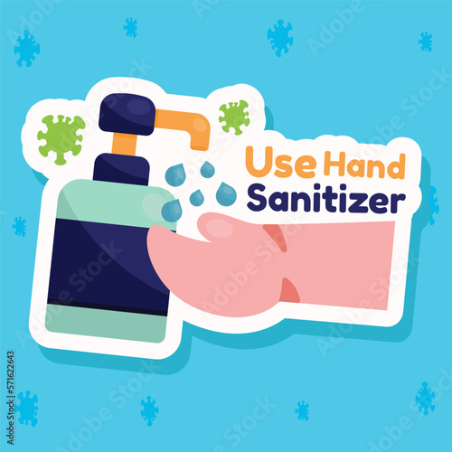 New Normal Use A HandSanitizer Sticker