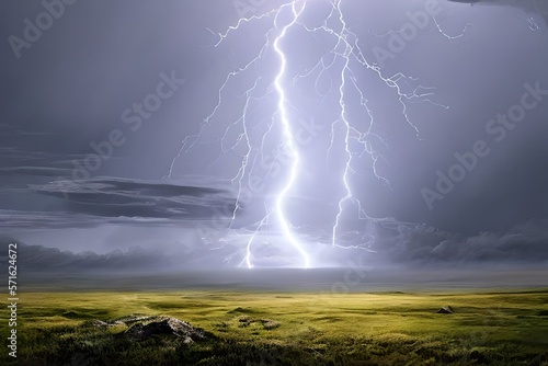 A jagged bolt of lightning