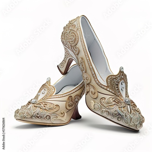 Royal prince king shoe pattern vintage generative ai