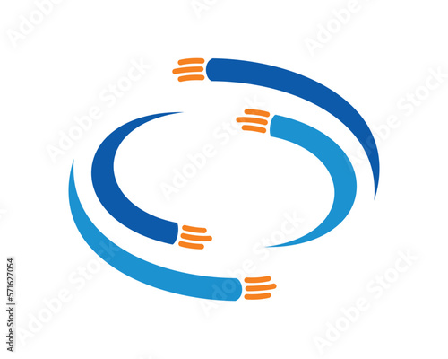 Simple Whirling Fiber Optic Illustration