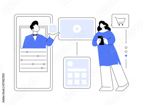 Mobile content abstract concept vector illustration.