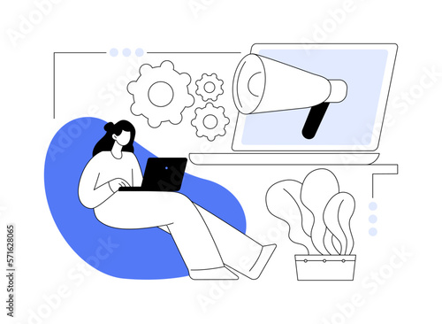 Marketing automation system abstract concept vector illustration.