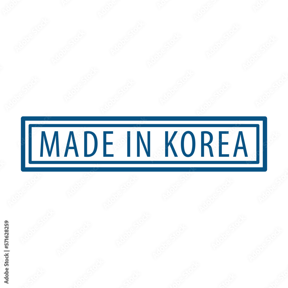 Made in Korea stamp icon vector logo design template Made in Korea stamp icon vector logo design template