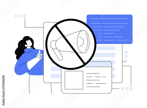 Fake news abstract concept vector illustration.