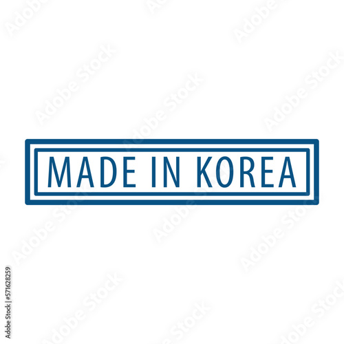 Made in Korea stamp icon vector logo design template