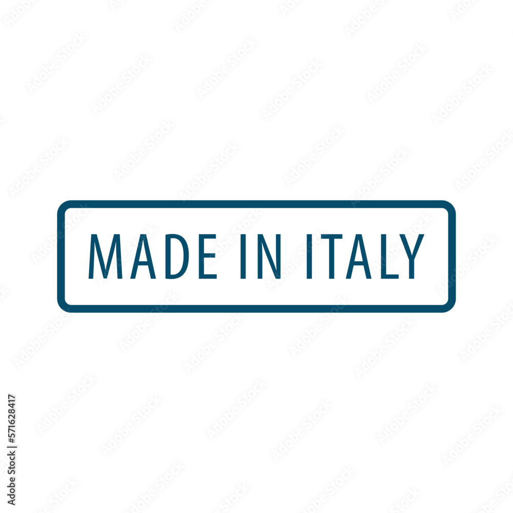 Made in Italy stamp icon logo design template