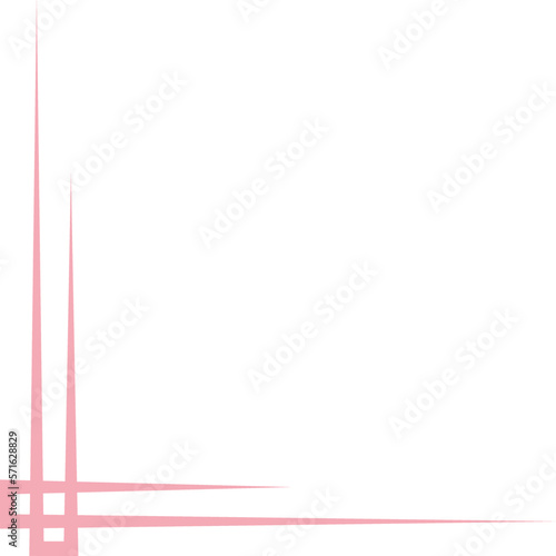 pink line corner frame decoration