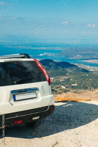suv car travel concept Lefkada island Greece