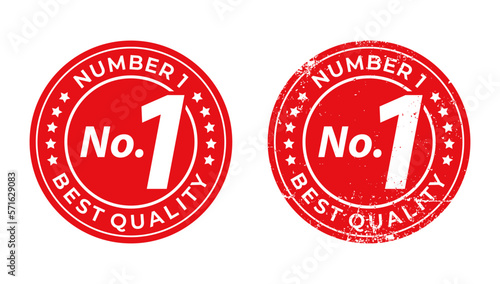 Number 1 Seal Badge. for label, icon, stamp, sign, symbol, grungy, logo and others. vector illustration