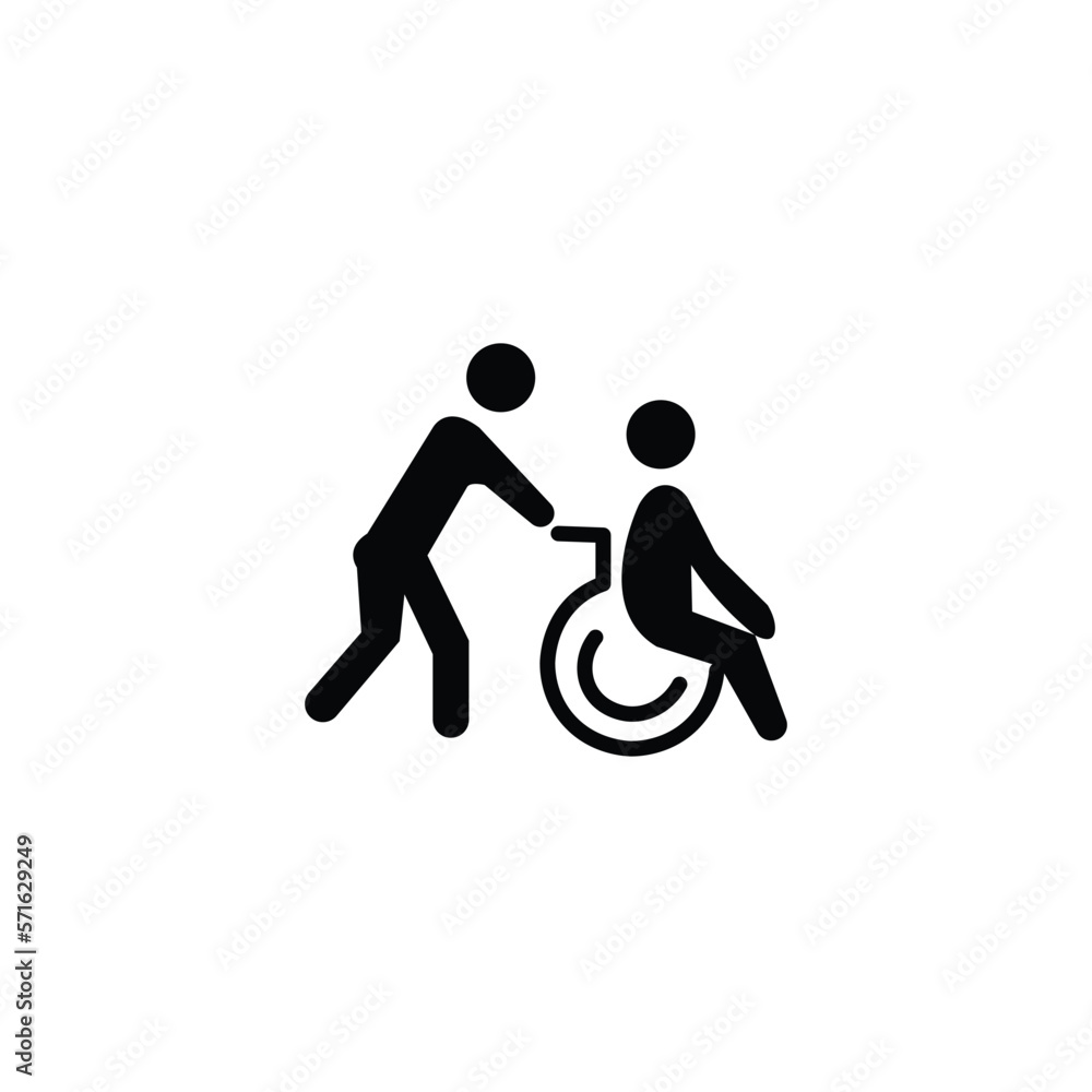 caregiver icons symbol vector elements for infographic web