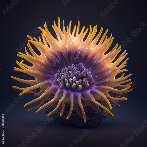 Sea anemone in the deep photo
