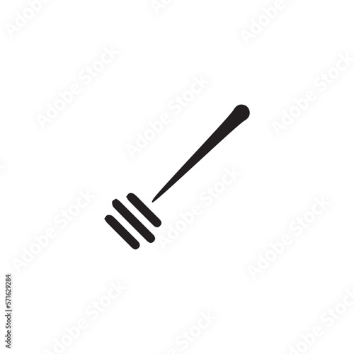 Honey stick icon. Simple style honey big sale poster background symbol. Honey stick brand logo design element. Honey stick t-shirt printing. vector for sticker.