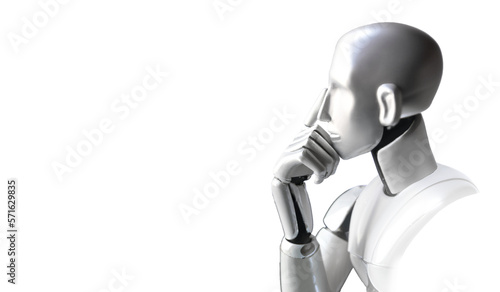 Inteligencia artificial - IA, AI - Robot, fondo blanco