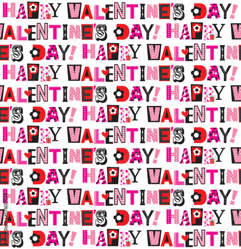love lettering seamless pattern perfect for valentine's day 
