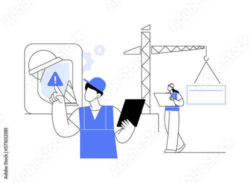 Building safety abstract concept vector illustration.