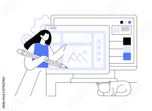 Interface design abstract concept vector illustration.