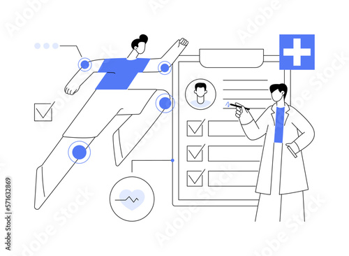 Sport medicine abstract concept vector illustration.