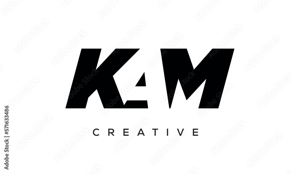 KAM letters negative space logo design. creative typography monogram vector KAM letters negative space logo design. creative typography monogram vector