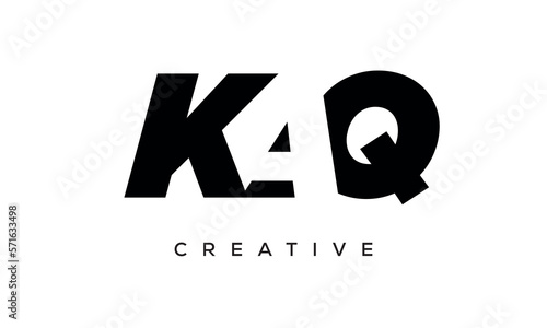 KAQ letters negative space logo design. creative typography monogram vector