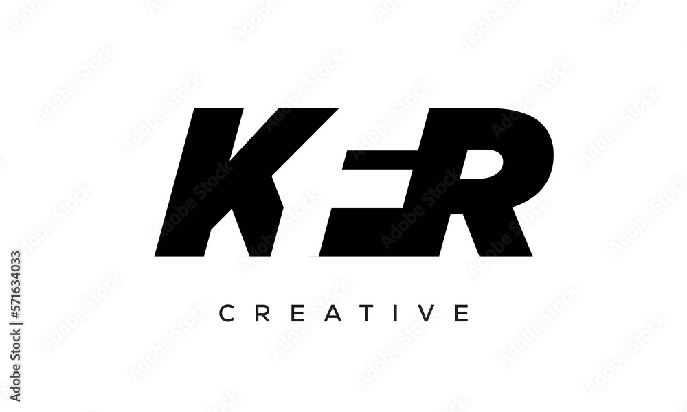KFR letters negative space logo design. creative typography monogram vector KFR letters negative space logo design. creative typography monogram vector