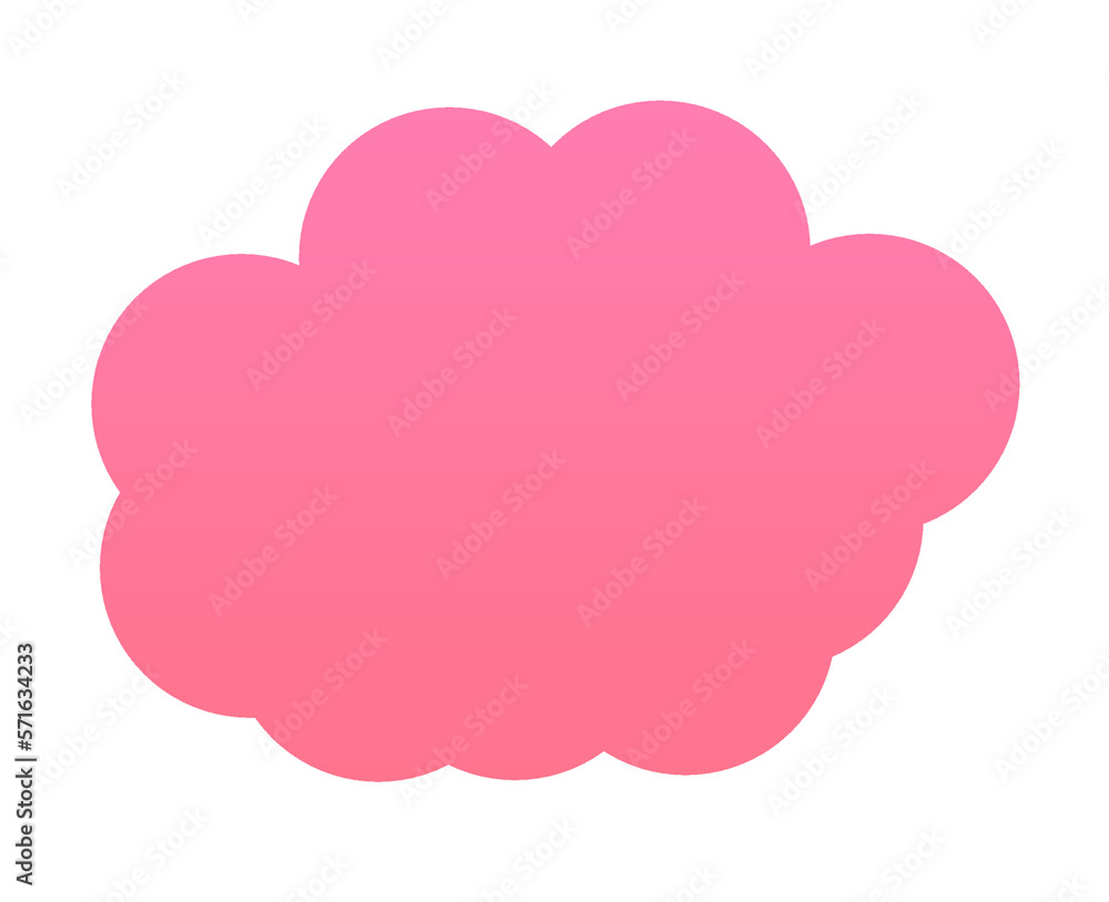 Pink 3d clouds isolated on a transparent background. Royalty high-quality free stock PNG image of Cartoon pink cloud shapes for games, animation, web. Cute dream cloud background 3d illustration