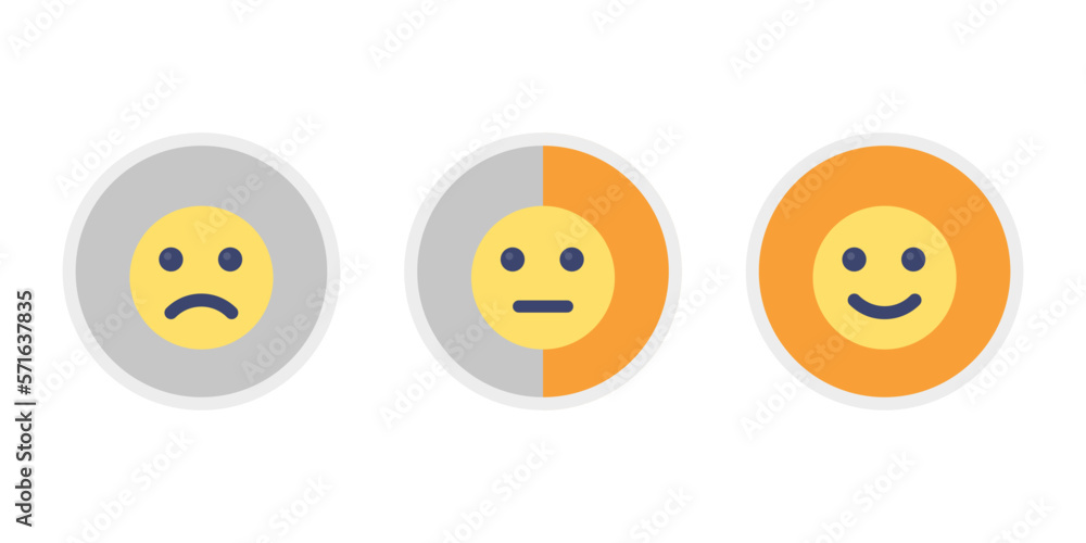 Fototapeta premium Mood meter smile icons concept