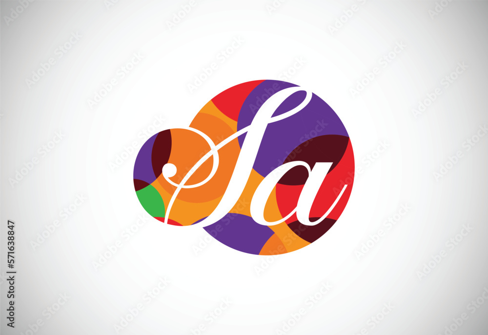 Initial Letter S A Low Poly Logo Design Vector Template. Graphic Alphabet Symbol For Corporate Business Identity Initial Letter S A Low Poly Logo Design Vector Template. Graphic Alphabet Symbol For Corporate Business Identity