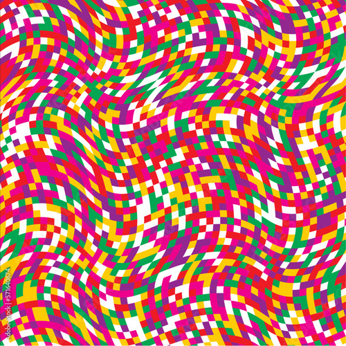 Twisted pattern random color illustration