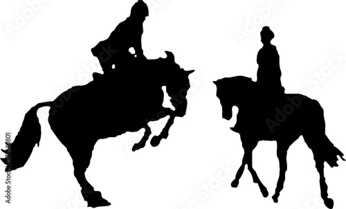Horse jockey sportsman illustration vector sketch