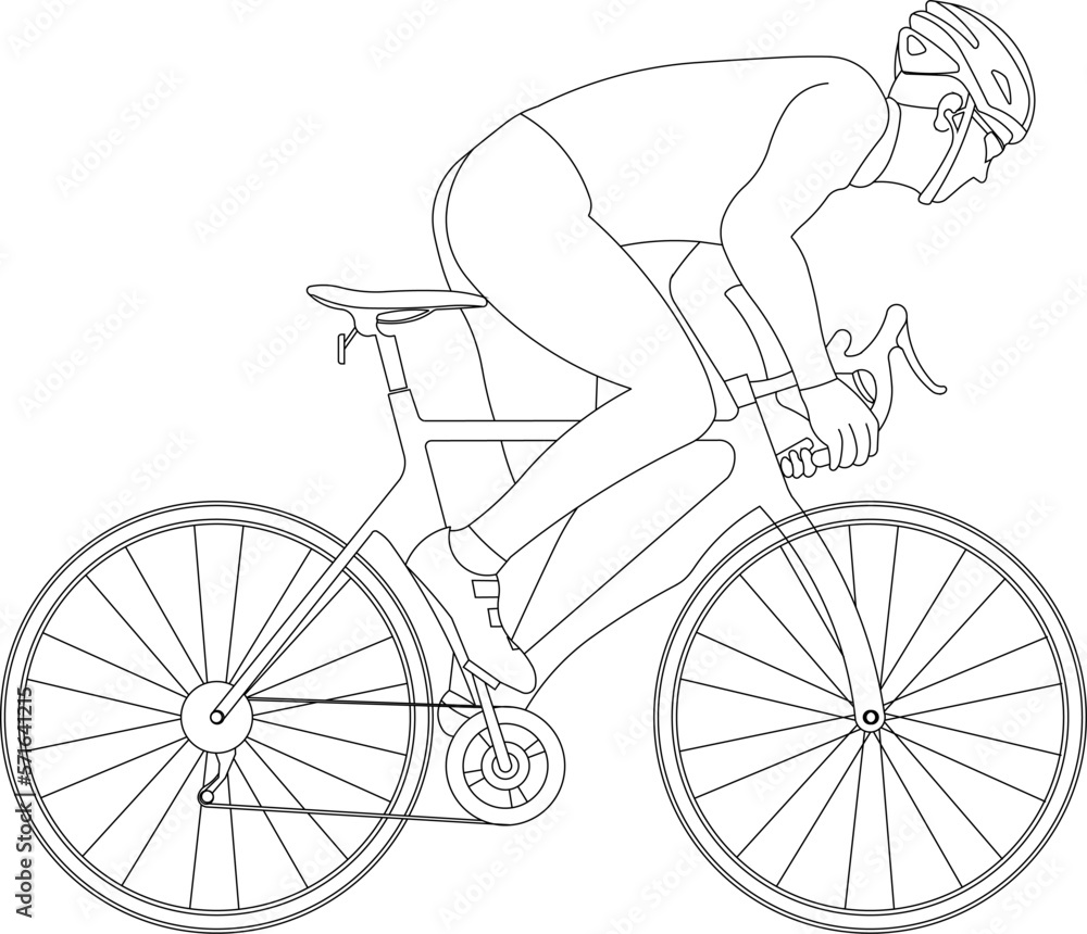 Vector sketch of bicycle racing sportsman illustration Vector sketch of bicycle racing sportsman illustration