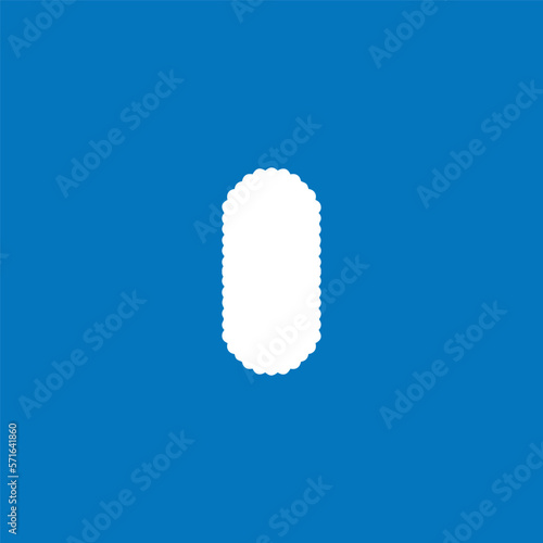 Gynecological tampon icon. Simple style vaginal cancer social awareness poster background symbol. Gynecological tampon brand logo design element. Gynecological tampon t-shirt printing.