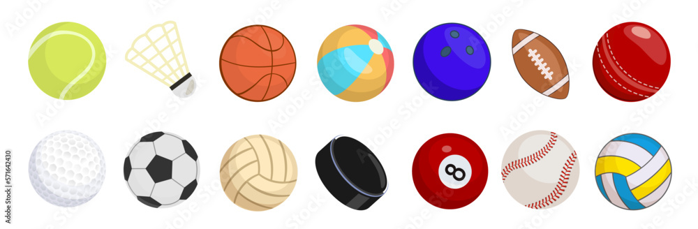 Set of sport balls isolated on white background. Vector illustration. Set of sport balls isolated on white background. Vector illustration.