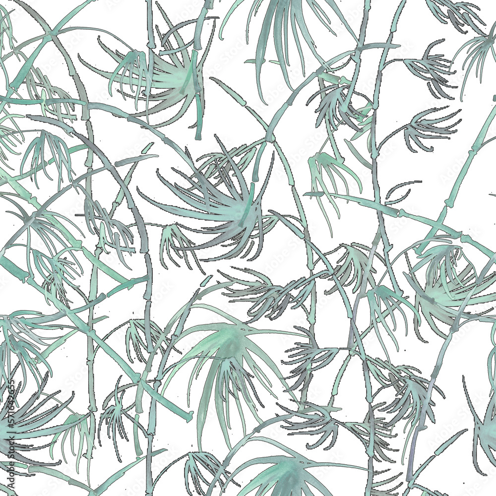 custom made wallpaper toronto digitalBamboo watercolor stems and leaves seamless pattern. painting of bamboo forest on textured paper. Decorative watercolor bamboo. silhouette branches, tropics.Trendy art background with tropical pattern